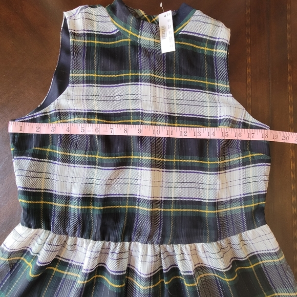J. Crew | NWT Sleeveless Peplum Gilded Highland Tartan Plaid - Picture 7 of 9